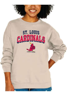 St Louis Cardinals Womens White Coops Logo Crew Sweatshirt