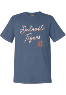 Detroit Tigers Womens Blue New Basic Short Sleeve T-Shirt