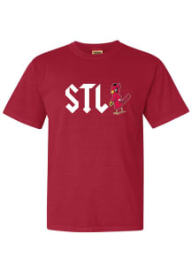 St Louis Cardinals Womens Crimson STL Short Sleeve T-Shirt