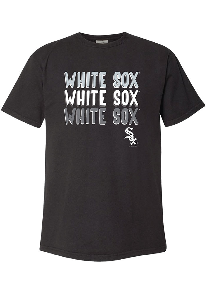 Chicago White Sox Womens Black Repeated Short Sleeve T-Shirt