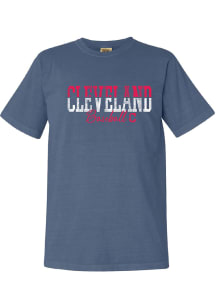 Cleveland Indians Womens Blue Block Short Sleeve T-Shirt