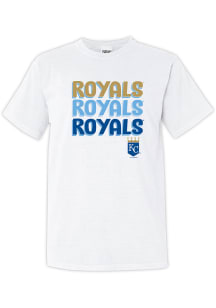 Kansas City Royals Womens White Repeated Short Sleeve T-Shirt