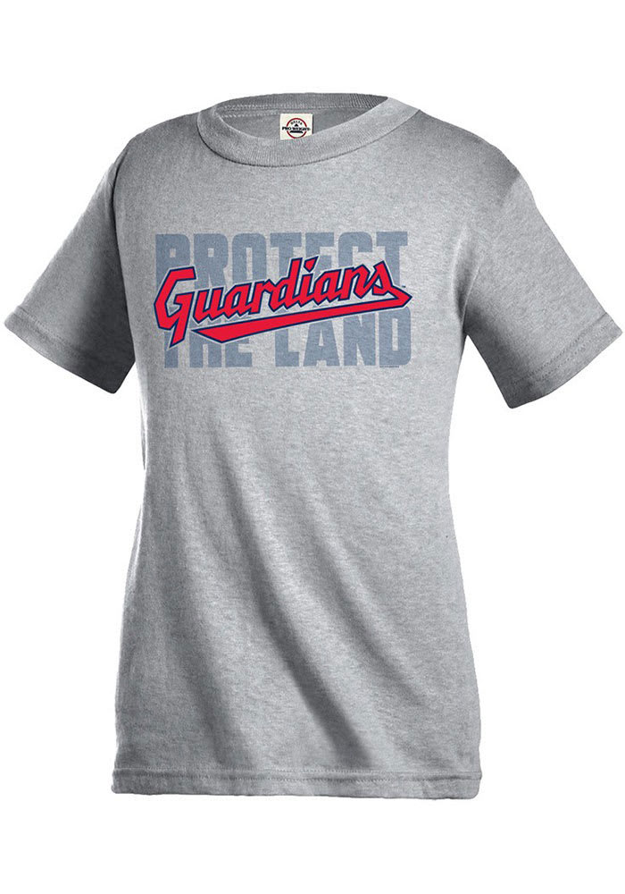 Cleveland Guardians Youth Grey Slogan Short Sleeve T-Shirt