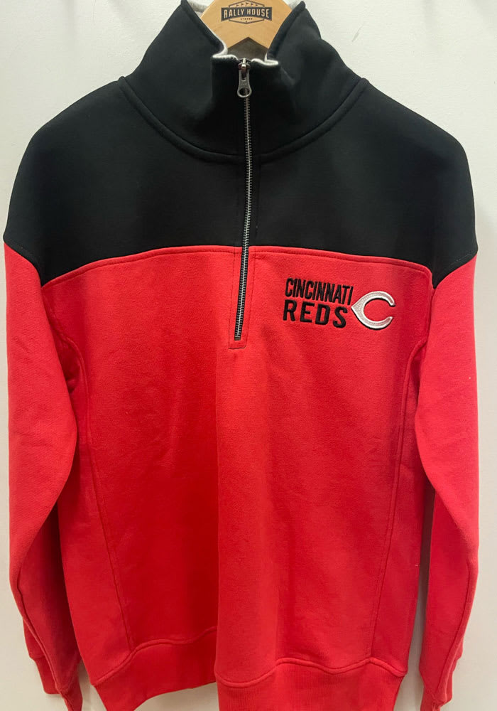 Cincinnati Reds Womens Red Fleece Qtr Zip