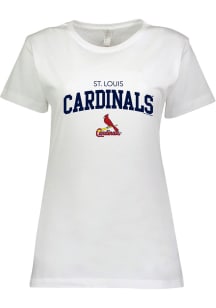 St Louis Cardinals Womens White Arch Short Sleeve T-Shirt