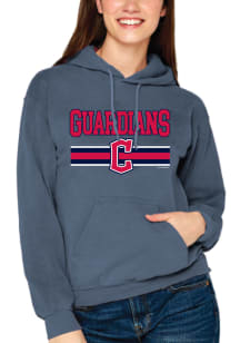 Cleveland Guardians Womens Blue Pigment Hooded Sweatshirt