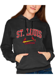St Louis Cardinals Womens Black Pigment Hooded Sweatshirt
