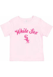 Chicago White Sox Infant Girls Script Logo Short Sleeve T-Shirt Pink