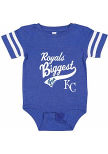 Kansas City Royals Baby Blue Biggest Fan Short Sleeve One Piece
