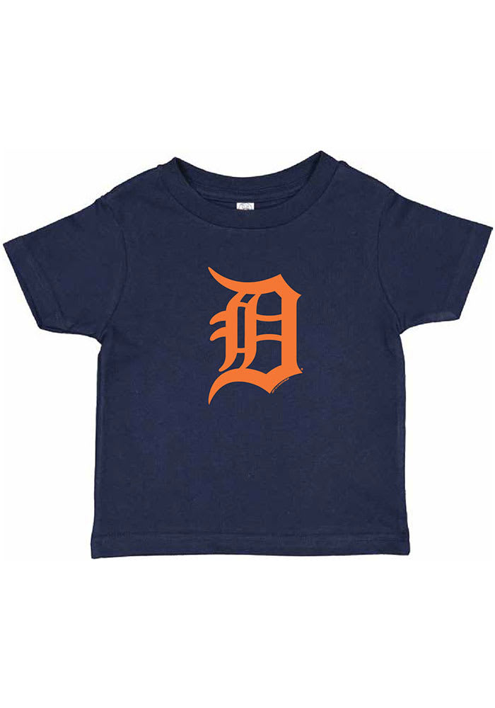 Detroit Tigers Infant Primary Logo Short Sleeve T-Shirt Navy Blue