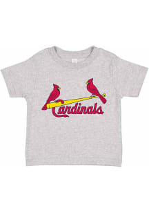 St Louis Cardinals Infant Primary Logo Short Sleeve T-Shirt Grey