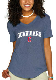 Cleveland Guardians Womens Navy Blue Great Short Sleeve T-Shirt