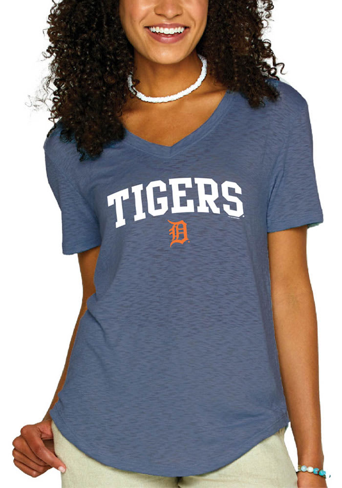 Detroit Tigers Baseball Love Tee Shirt Women's Small / Navy Blue