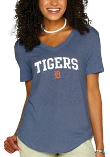 Detroit Tigers Womens Navy Blue Great Short Sleeve T-Shirt