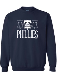 Philadelphia Phillies Womens Blue Gildan Crew Sweatshirt