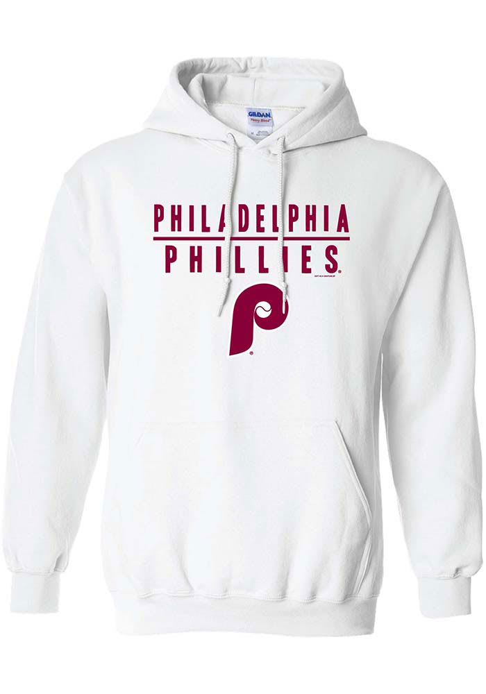 Philadelphia Phillies Womens Gildan Hoodie - WHITE