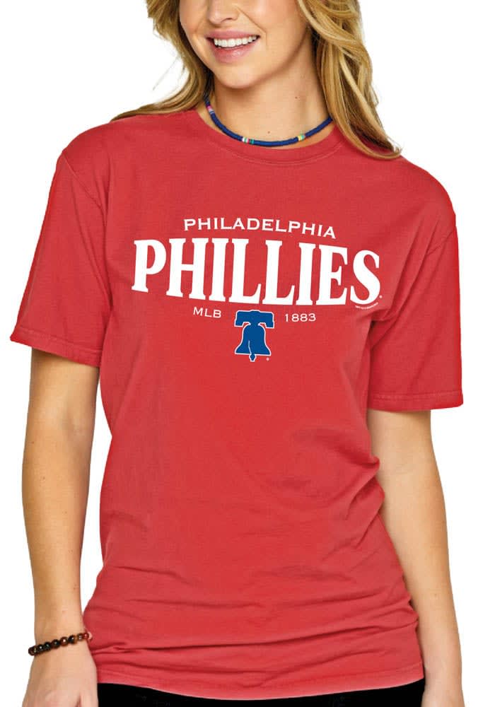 Philadelphia Phillies Womens Pigment T-Shirt - RED