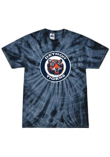 Detroit Tigers Youth Navy Blue Spider Tie Dye Short Sleeve T-Shirt