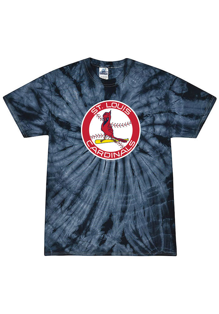 St Louis Cardinals Youth Navy Blue Spider Tie Dye Short Sleeve Tee