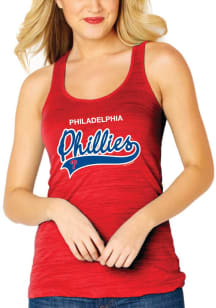 Philadelphia Phillies Womens Red Multi Count Tank Top