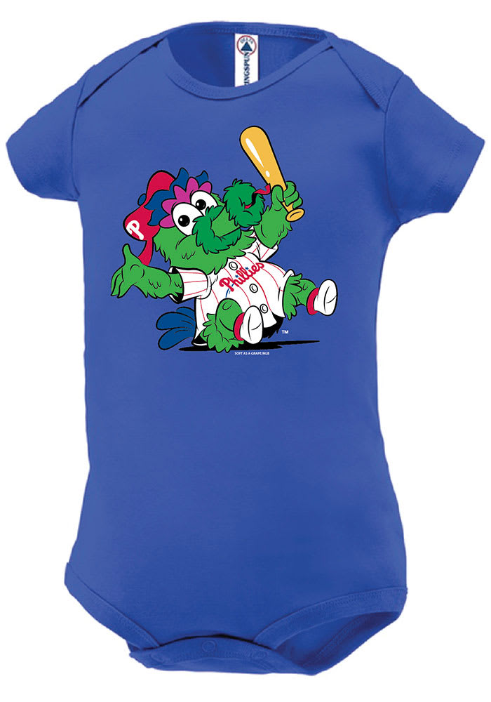 Philadelphia Phillies Phillie Phanatic Baby Baby Mascot Blue One Piece