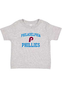Philadelphia Phillies Infant Cooperstown #1 Design Short Sleeve T-Shirt Grey