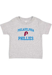 Philadelphia Phillies Toddler Grey Cooperstown #1 Design Short Sleeve T-Shirt