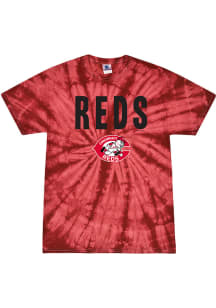 Cincinnati Reds Womens Crimson Tie Dye Short Sleeve T-Shirt