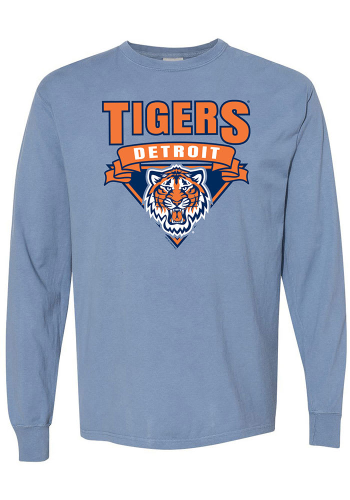 47 Women's Detroit Tigers Blue Celeste Long Sleeve T-Shirt