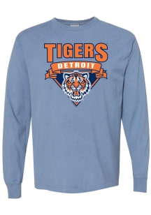 Detroit Tigers Womens Blue Comfort LS Tee
