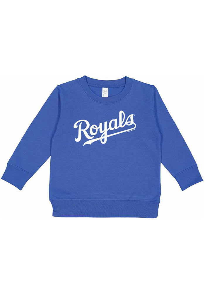 Kansas City Royals Toddler Blue Wordmark Long Sleeve Crew Sweatshirt