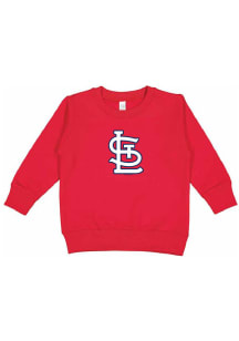 St Louis Cardinals Toddler Red Alt Logo Long Sleeve Crew Sweatshirt