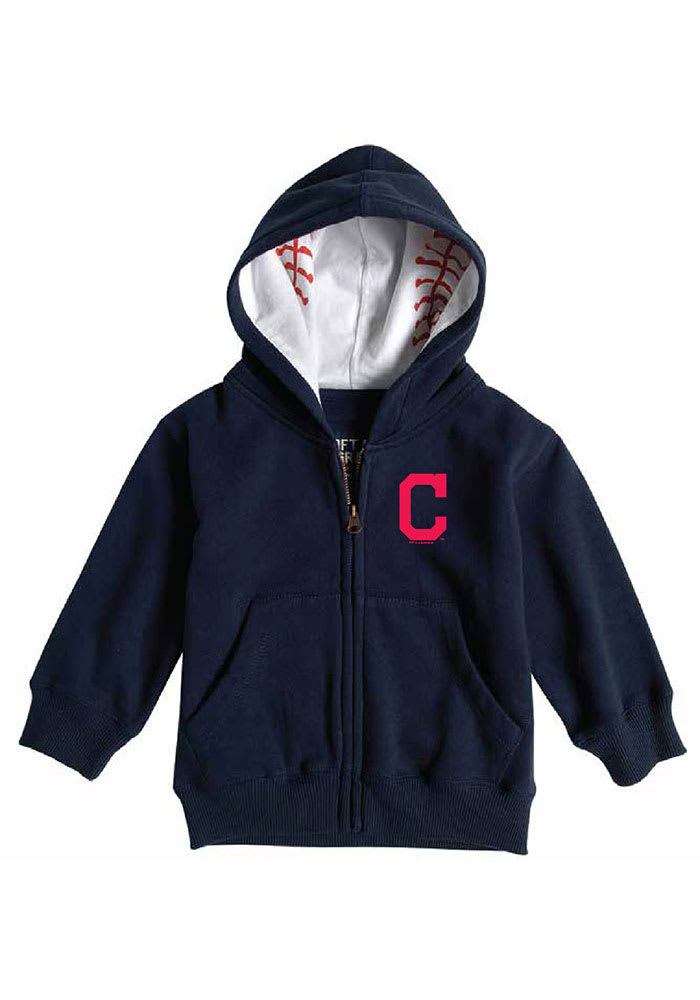 Cleveland Indians Youth Wordmark Full-Zip Hoodie - Red