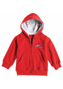 St Louis Cardinals Toddler Primary Logo Long Sleeve Full Zip Sweatshirt - Red