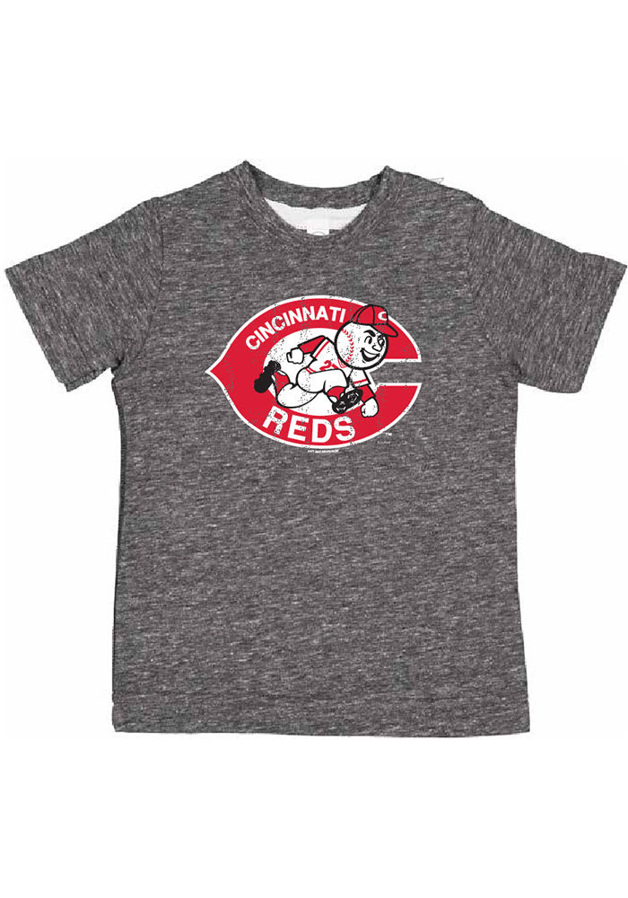 Cincinnati Reds Toddler Grey Throwback Logo Short Sleeve T-Shirt