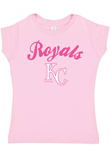 Kansas City Royals Toddler Girls Pink Script Logo Short Sleeve T-Shirt