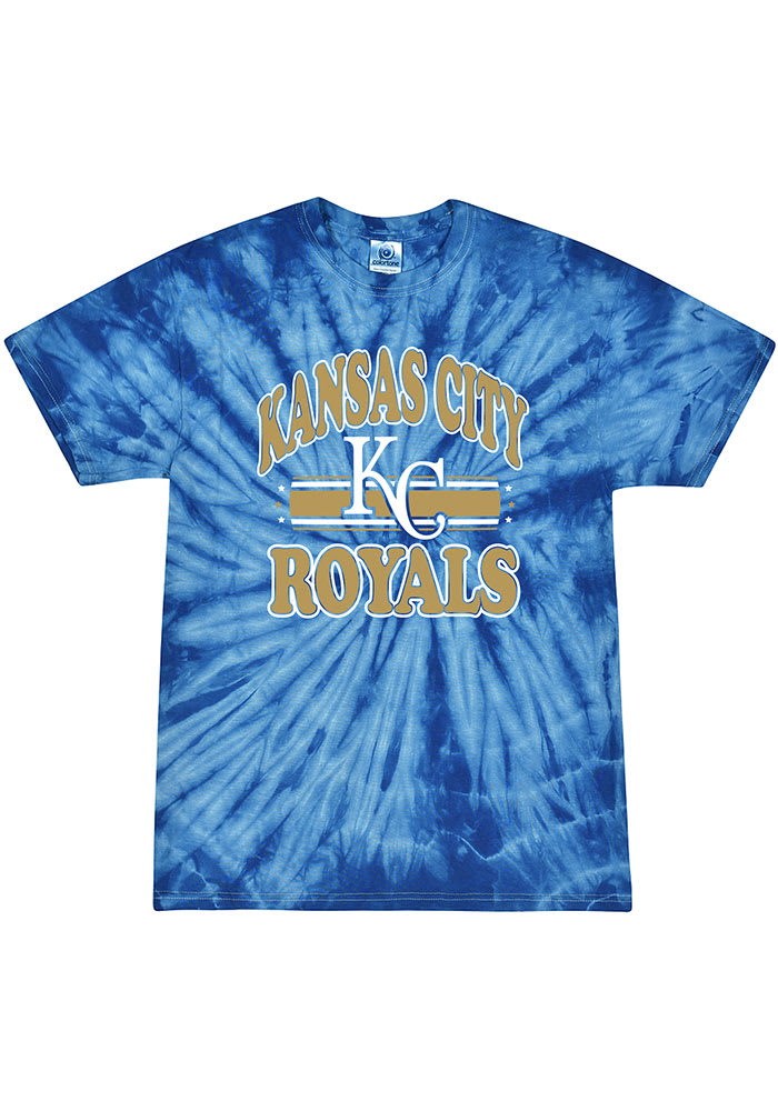 Kansas City Royals Womens Blue Tie Dye Short Sleeve T-Shirt