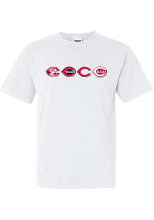 Cincinnati Reds Womens White Unisex Short Sleeve T-Shirt