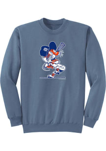 Detroit Tigers Womens Blue Washed Crew Sweatshirt