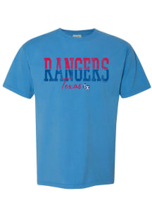 Texas Rangers Womens Light Blue Classic Short Sleeve T-Shirt