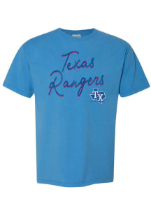 Texas Rangers Womens Light Blue Classic Short Sleeve T-Shirt