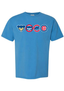 Chicago Cubs Womens Light Blue Classic Short Sleeve T-Shirt