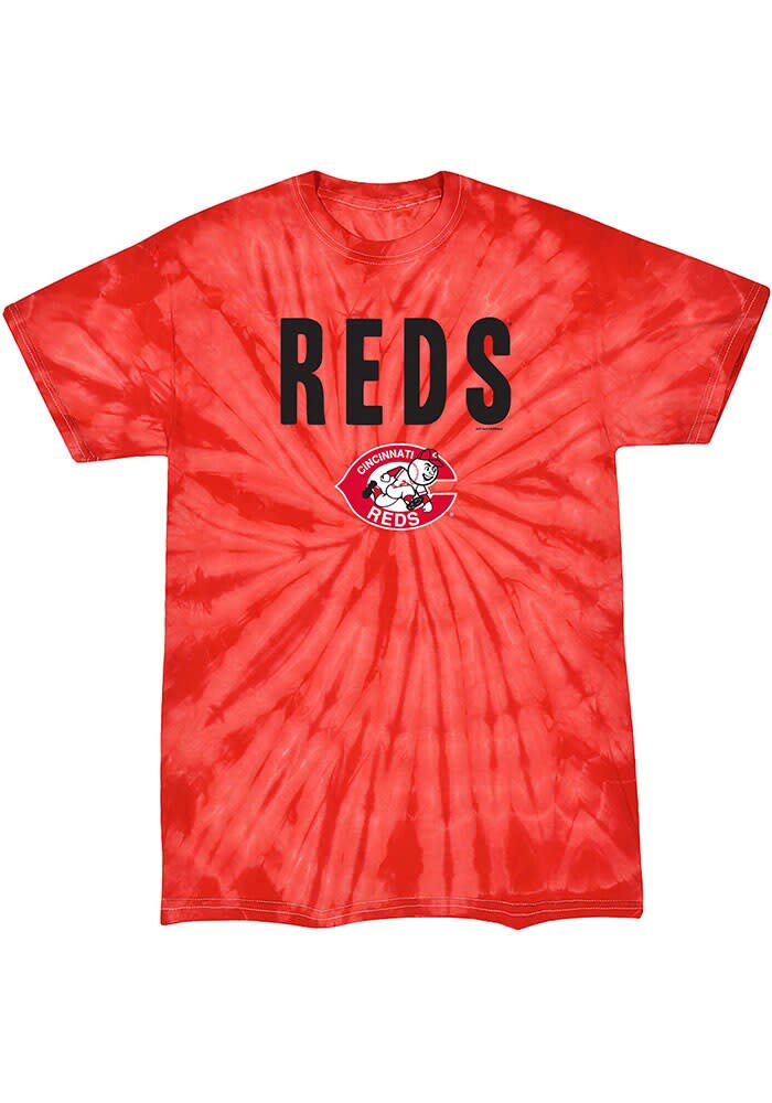 Cincinnati Reds Womens Red Tie Dye Short Sleeve T-Shirt