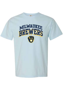 Milwaukee Brewers Womens Light Blue Classic Short Sleeve T-Shirt