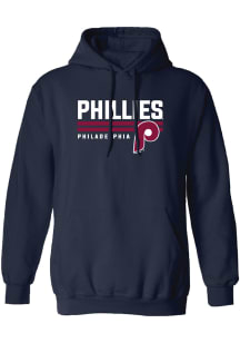 Philadelphia Phillies Womens Navy Blue Retro Hooded Sweatshirt