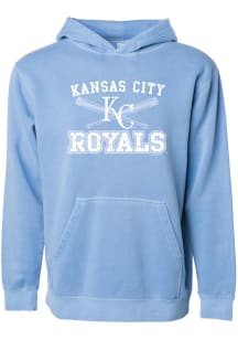 Kansas City Royals Youth Light Blue Cross Bats Long Sleeve Hoodie