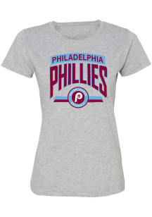 Philadelphia Phillies Womens Grey Coops Short Sleeve T-Shirt