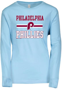 Philadelphia Phillies Youth Light Blue Home Team Long Sleeve T-Shirt