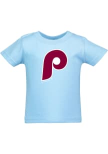 Philadelphia Phillies Infant Throwback Logo Short Sleeve T-Shirt Light Blue