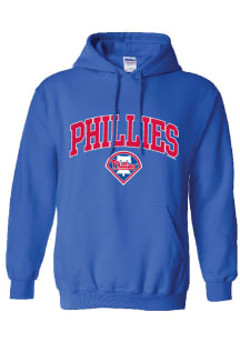Philadelphia Phillies Womens Blue Curved Logo Hooded Sweatshirt